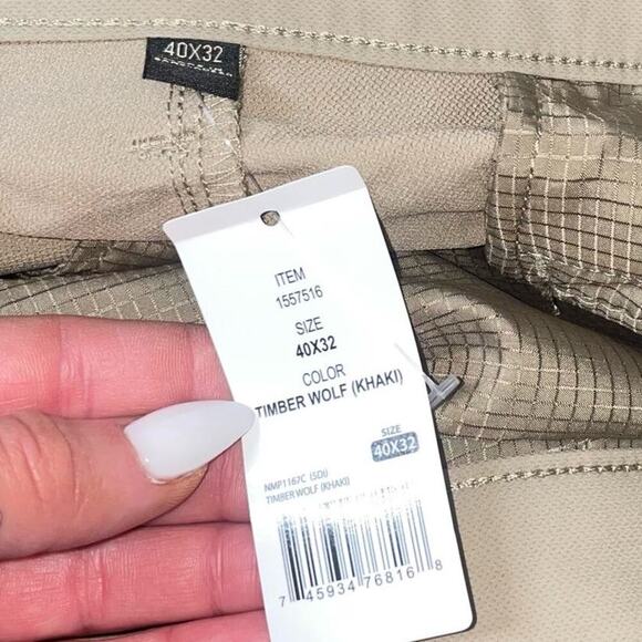 NEW Banana Republic men's khaki pants Timber Wolf lightweight 40" X 32" nylon - Picture 5 of 5